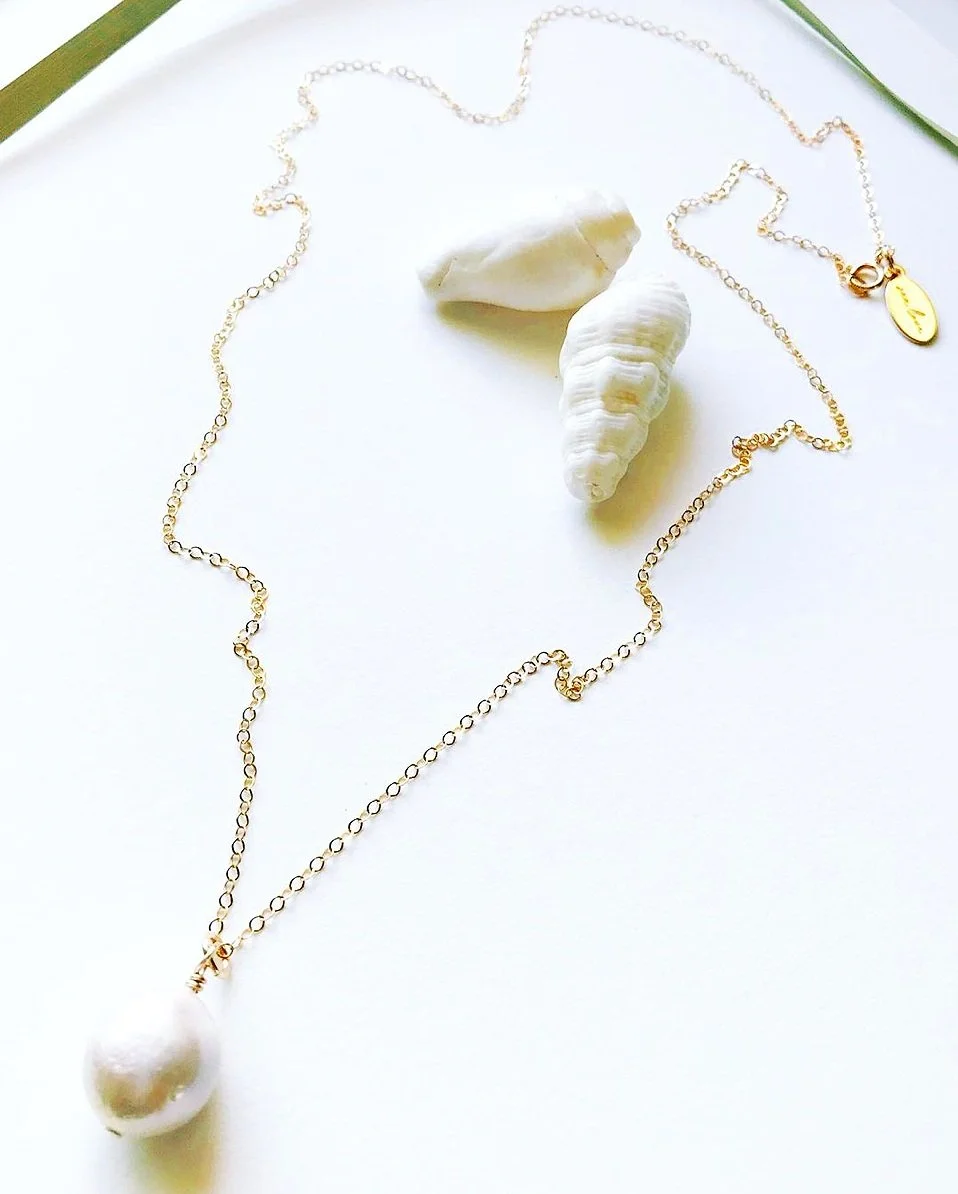 BAROQUE PEARL NECKLACE — SEA AND GLASS